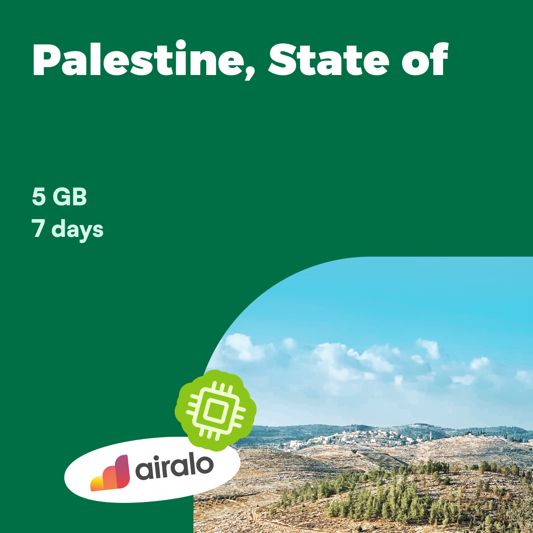 5 GB Palestine, State of travel eSIM valid for 7 days