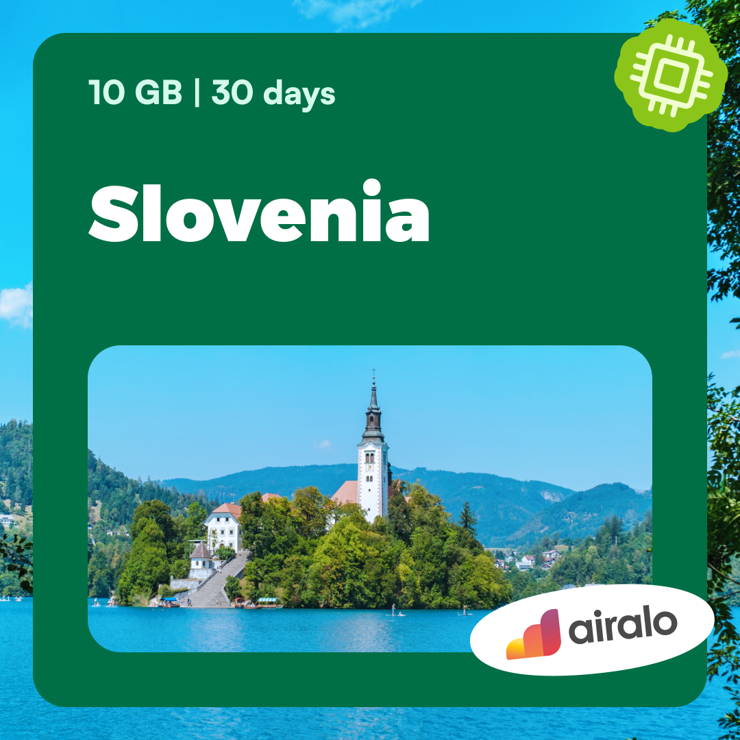 10 GB Slovenia travel eSIM valid for 30 days