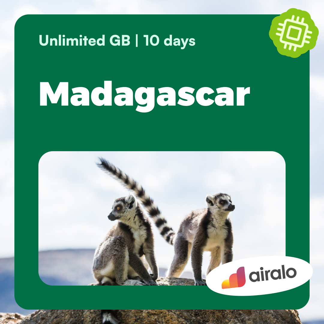 Unlimited GB Madagascar travel eSIM valid for 10 days
