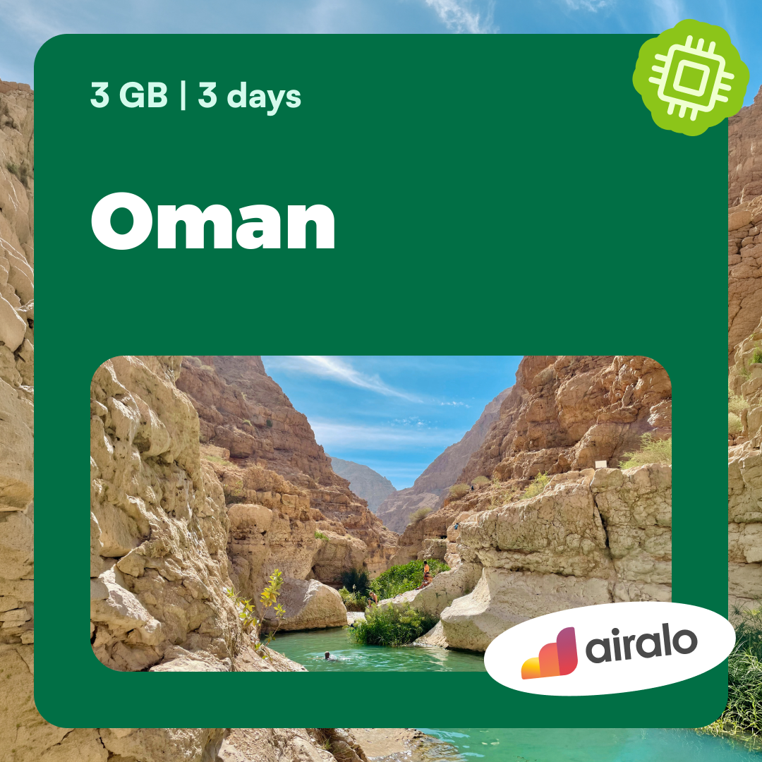 3 GB Oman travel eSIM valid for 3 days