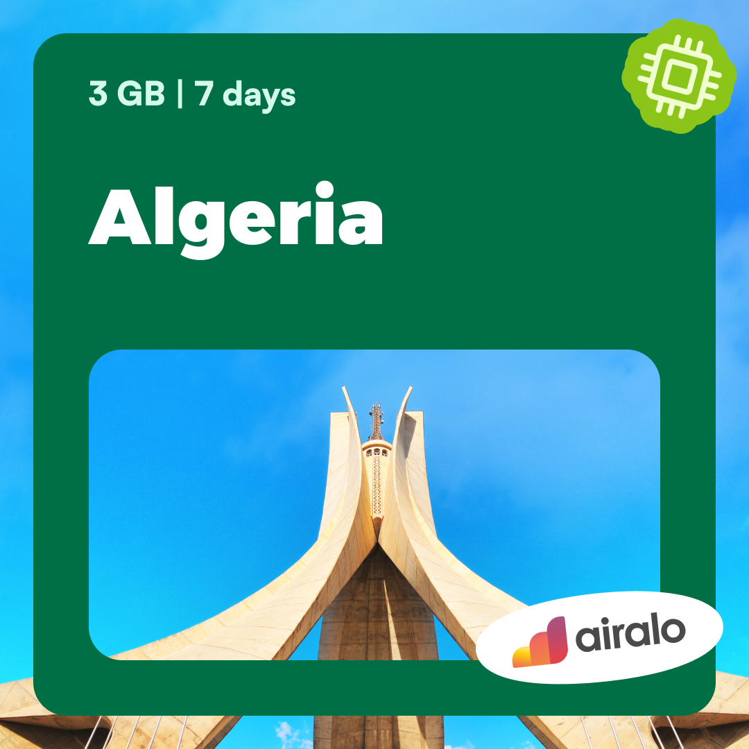 3 GB Algeria travel eSIM valid for 7 days