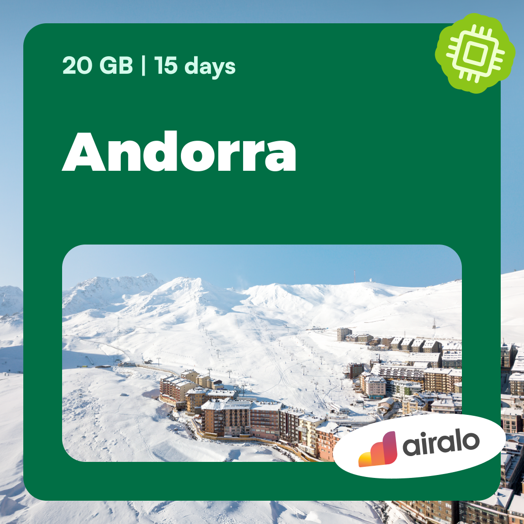 20 GB Andorra travel eSIM valid for 15 days