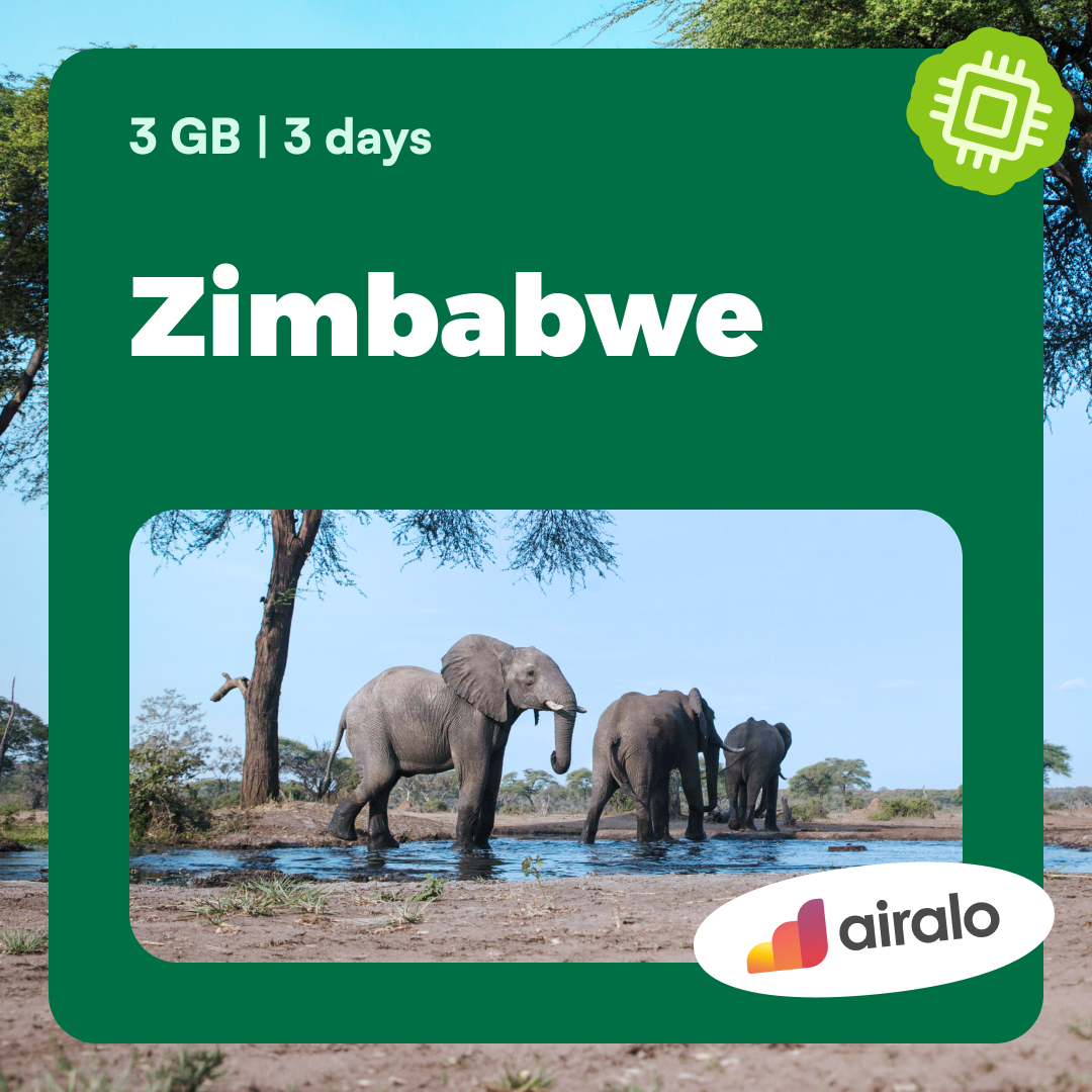 3 GB Zimbabwe travel eSIM valid for 3 days