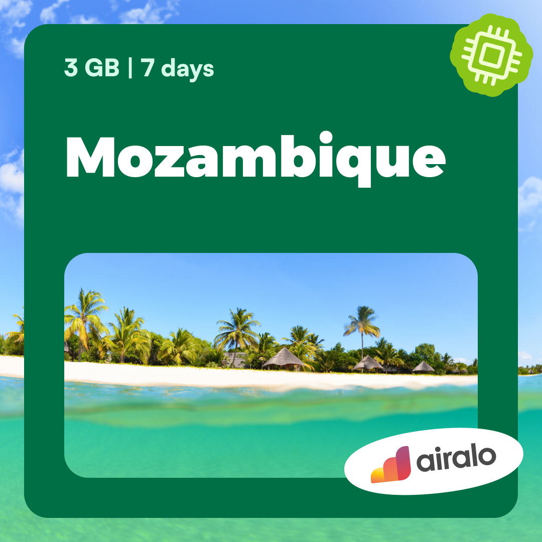 3 GB Mozambique travel eSIM valid for 7 days