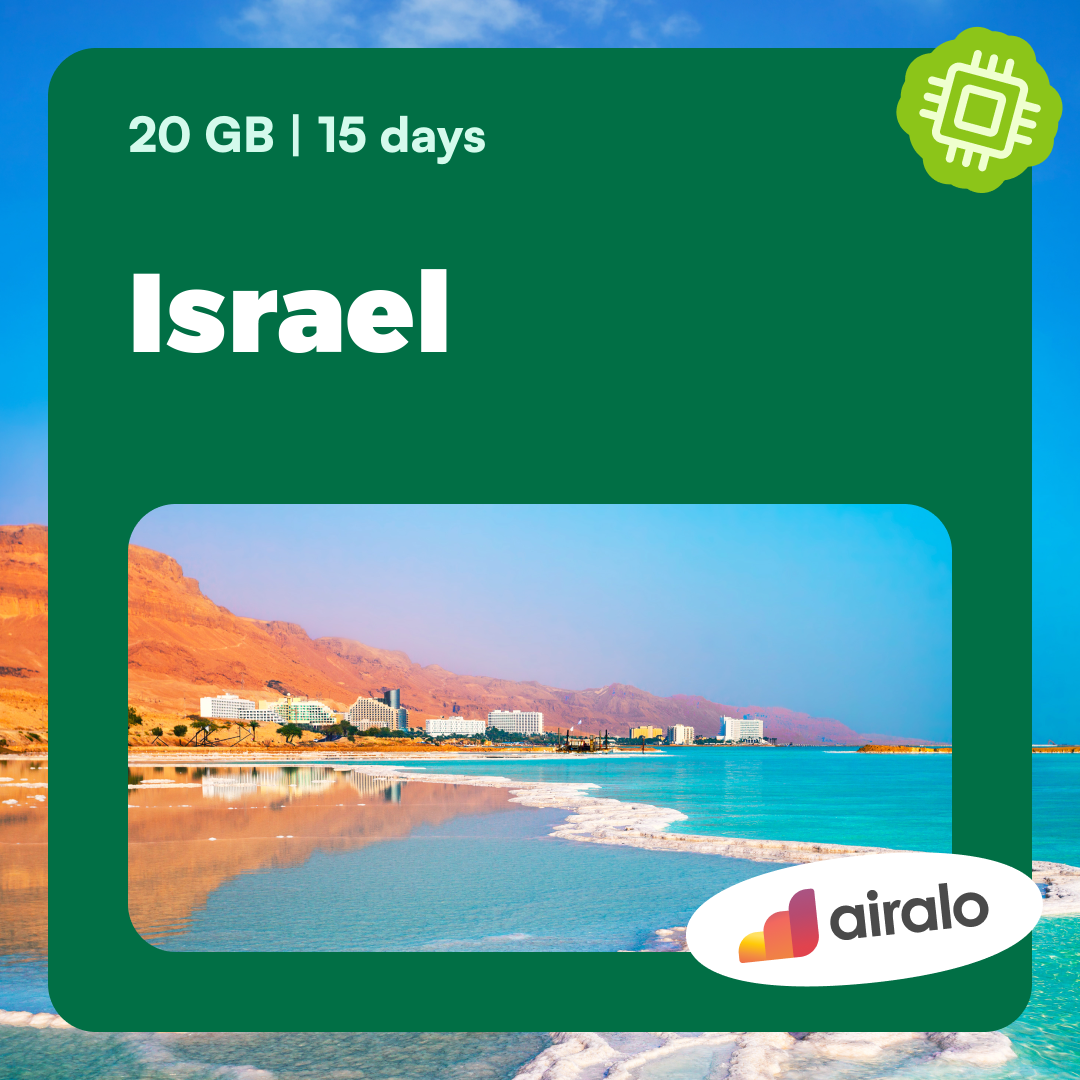 20 GB Israel travel eSIM valid for 15 days