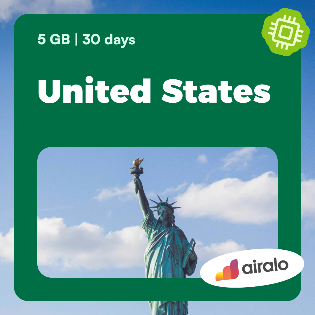 5 GB United States travel eSIM valid for 30 days