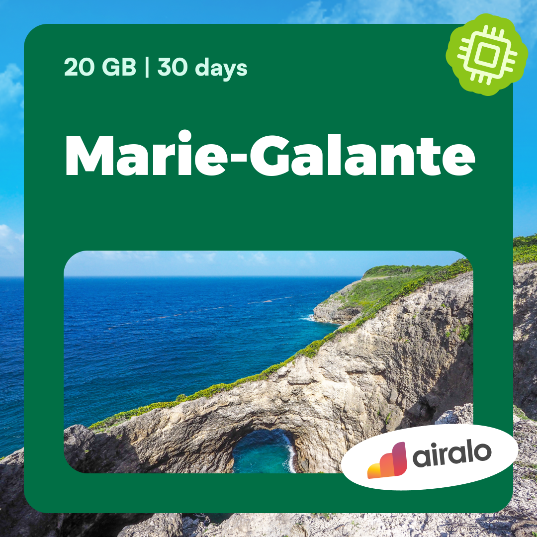20 GB Marie-Galante travel eSIM valid for 30 days