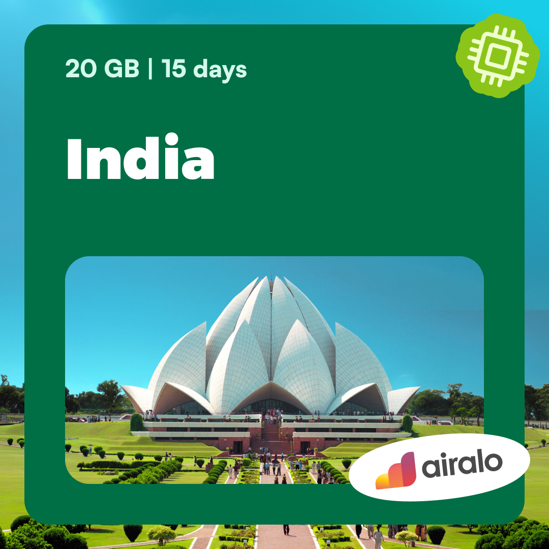 20 GB India travel eSIM valid for 15 days