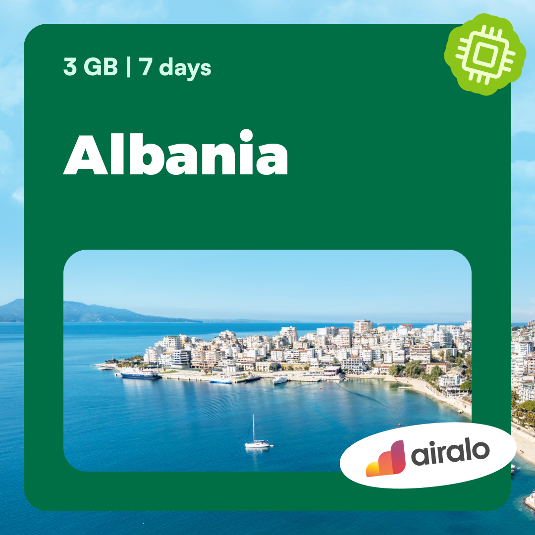 3 GB Albania travel eSIM valid for 7 days