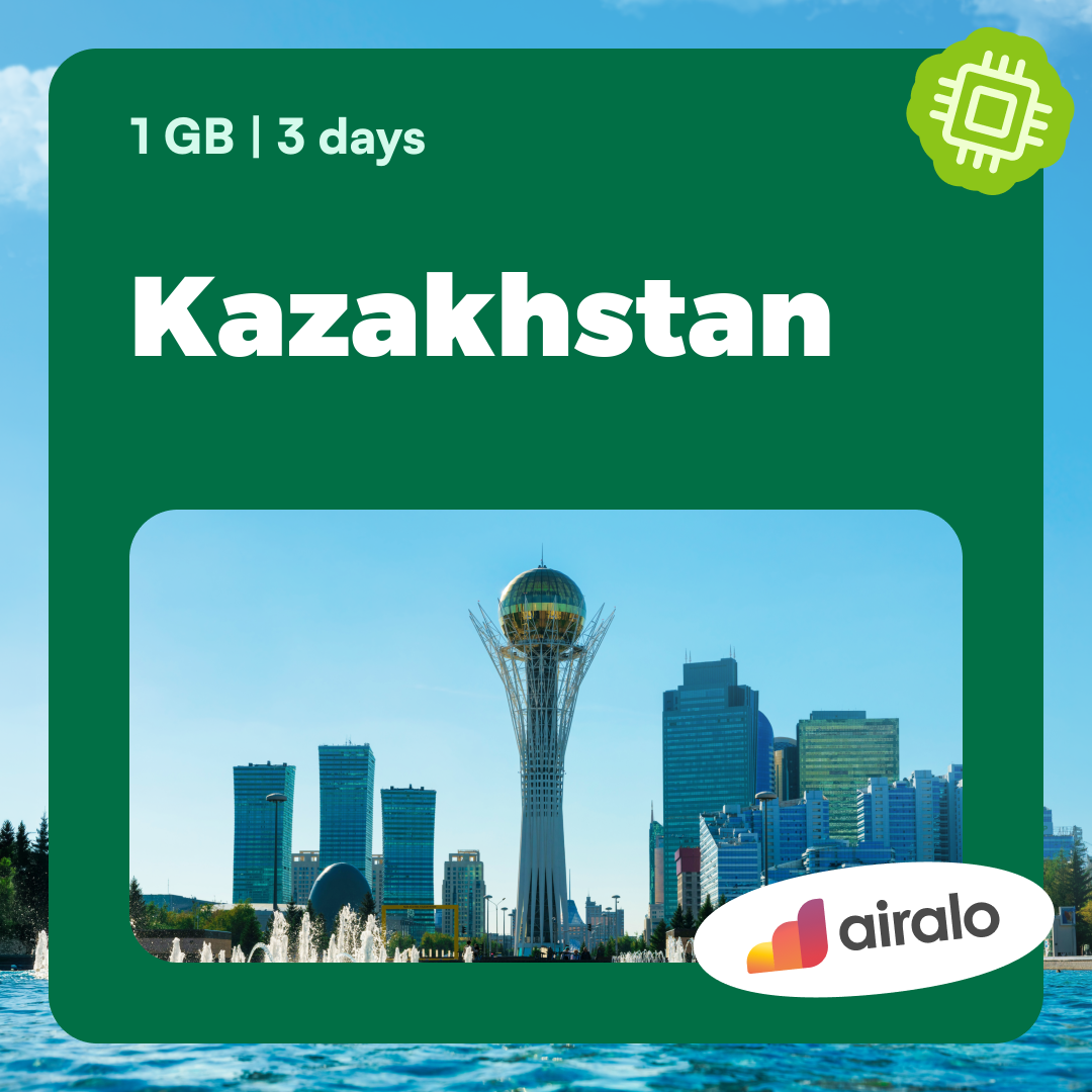1 GB Kazakhstan travel eSIM valid for 3 days