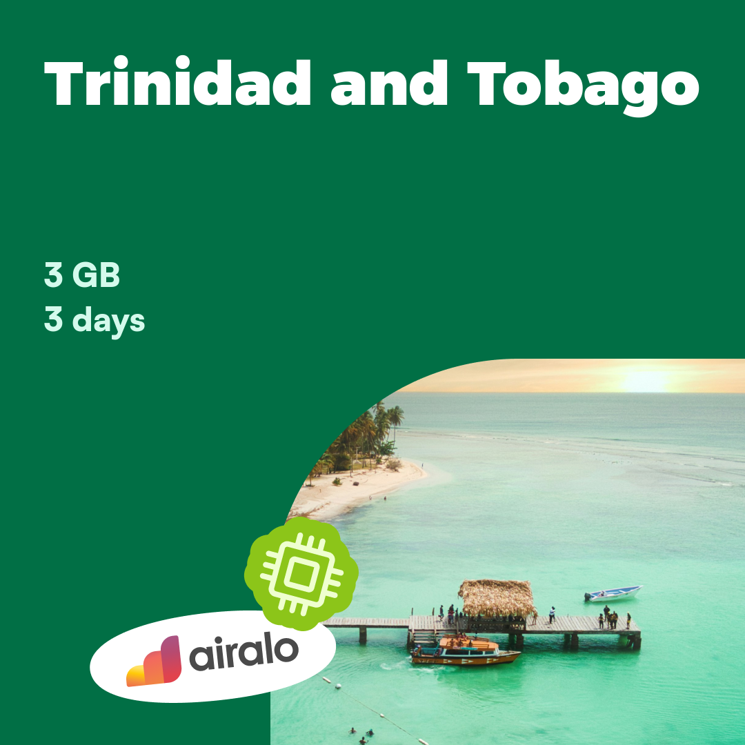 3 GB Trinidad and Tobago travel eSIM valid for 3 days