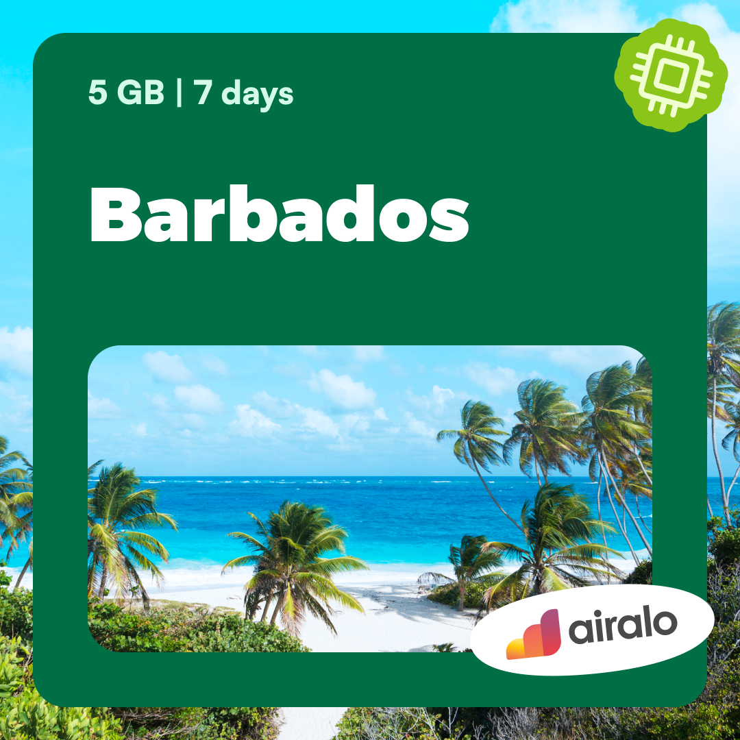 5 GB Barbados travel eSIM valid for 7 days