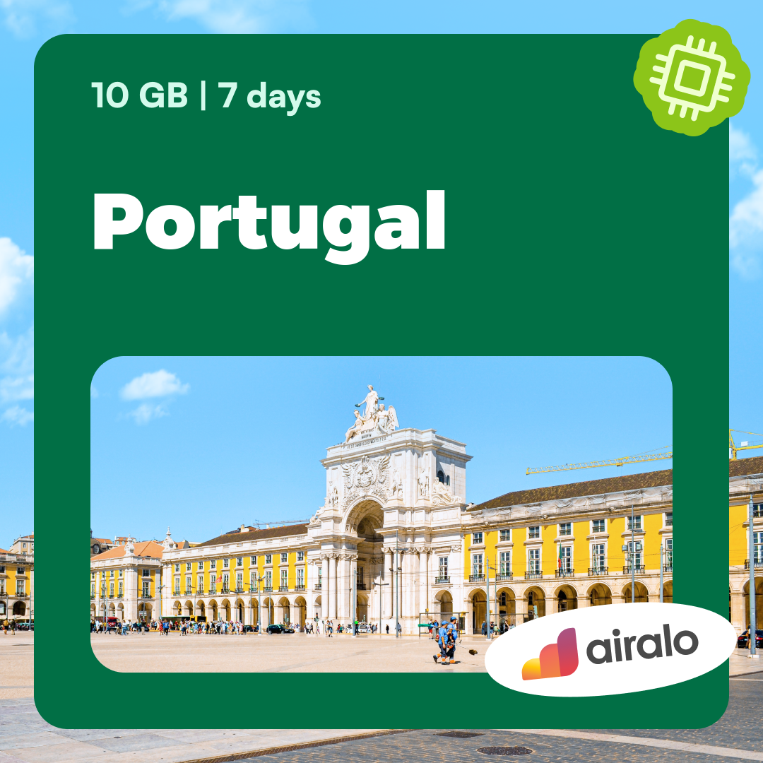 10 GB Portugal travel eSIM valid for 7 days