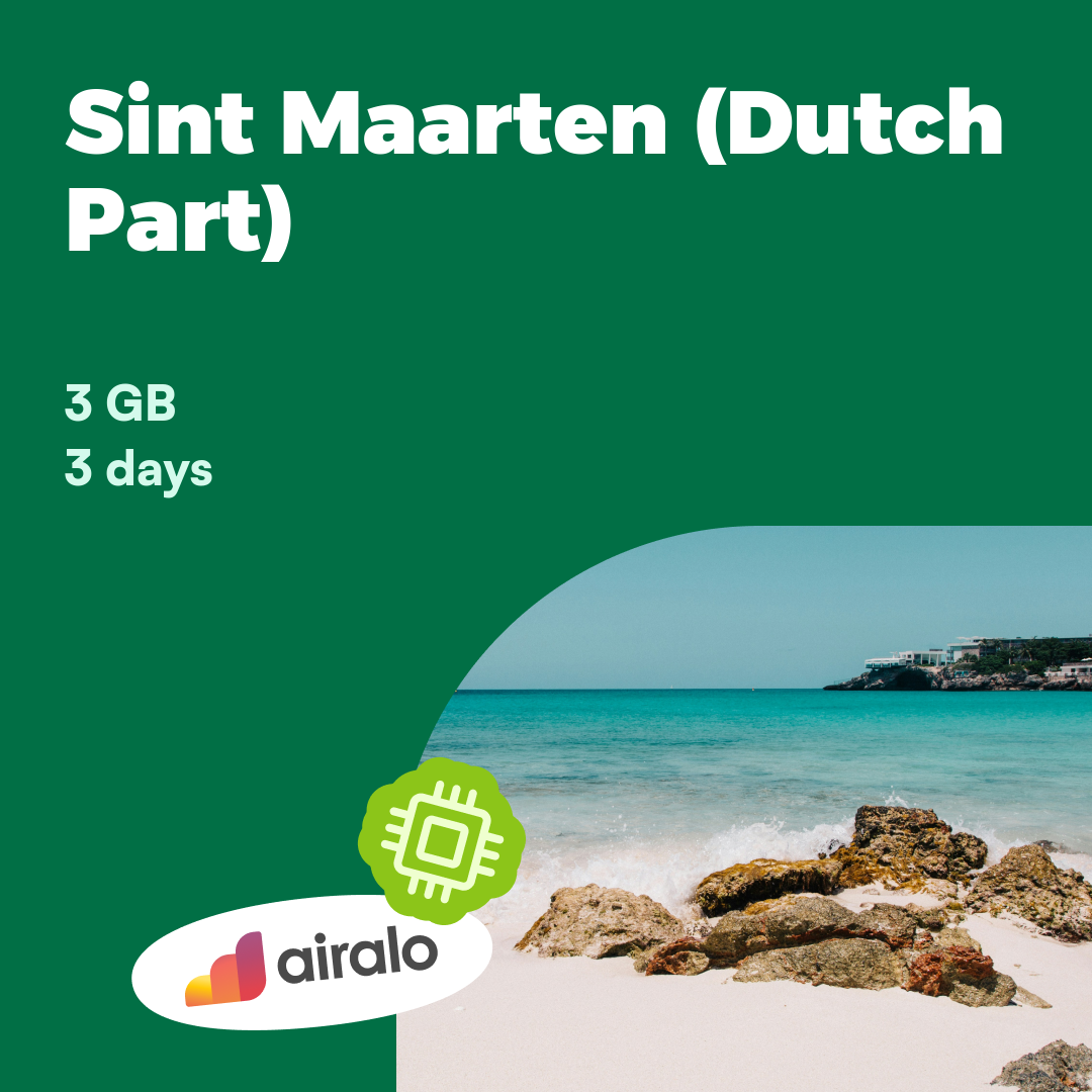 3 GB Sint Maarten (Dutch Part) travel eSIM valid for 3 days