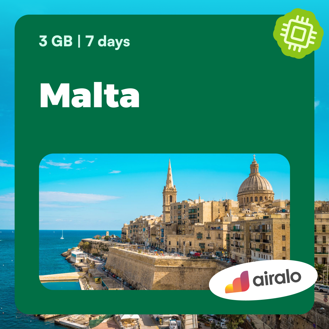 3 GB Malta travel eSIM valid for 7 days