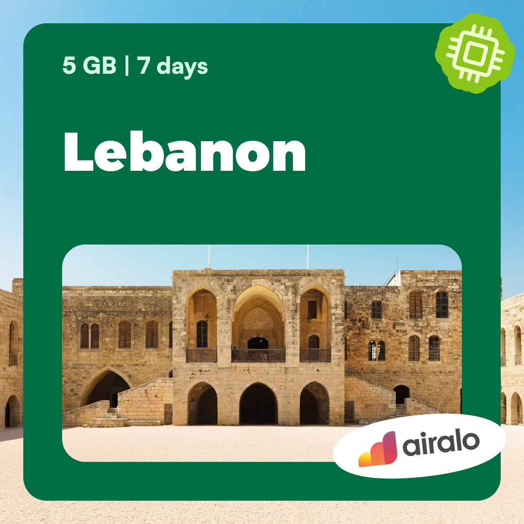 5 GB Lebanon travel eSIM valid for 7 days