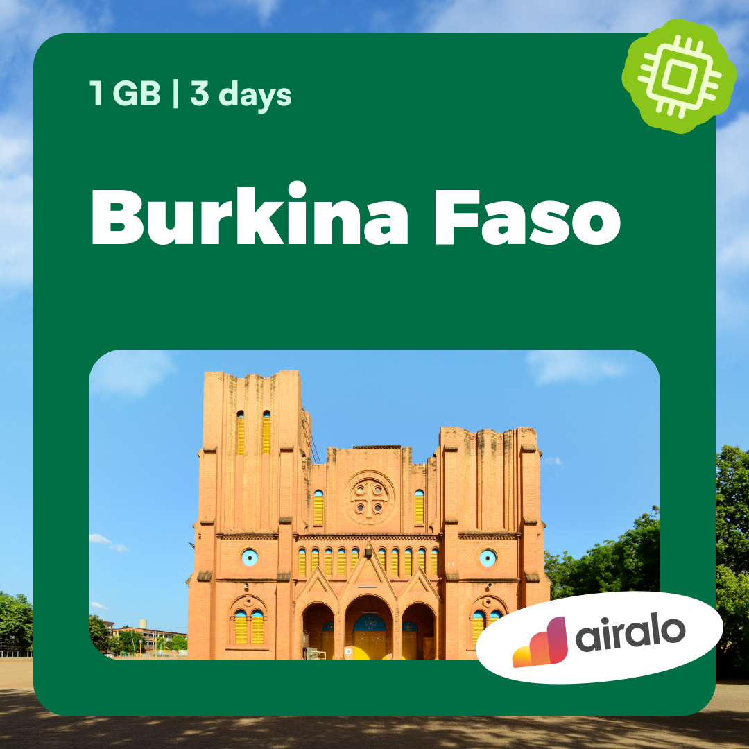 1 GB Burkina Faso travel eSIM valid for 3 days