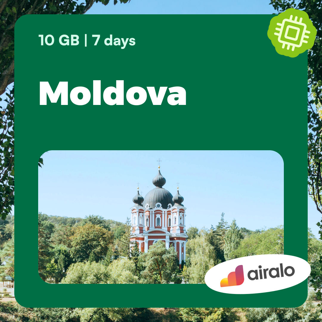 10 GB Moldova travel eSIM valid for 7 days