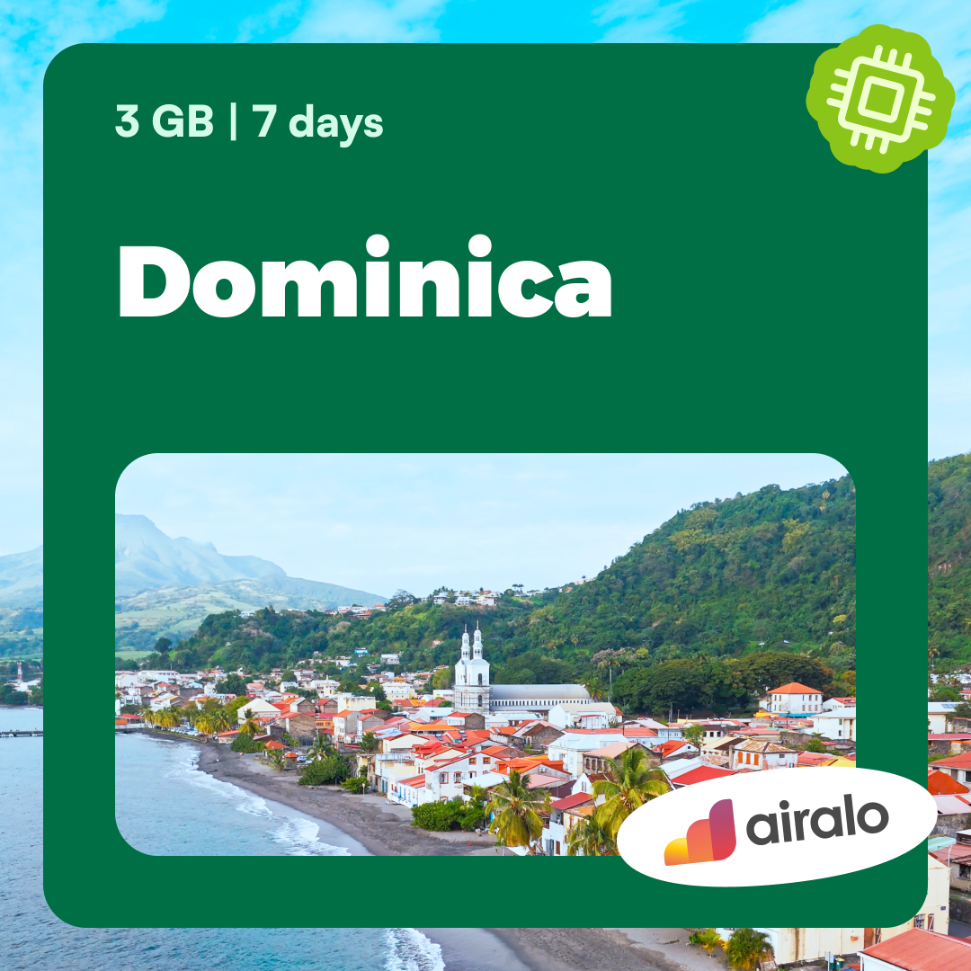 3 GB Dominica travel eSIM valid for 7 days