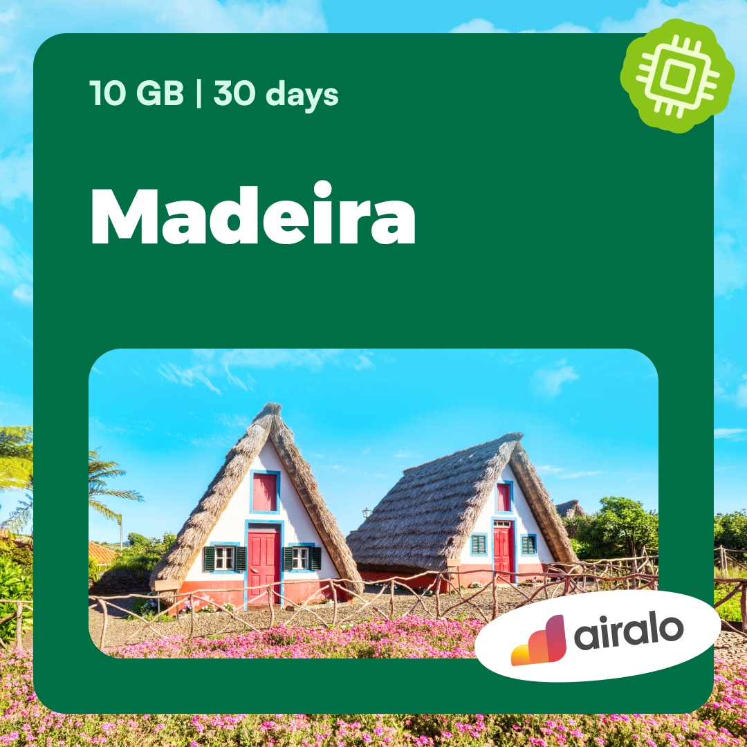 10 GB Madeira travel eSIM valid for 30 days