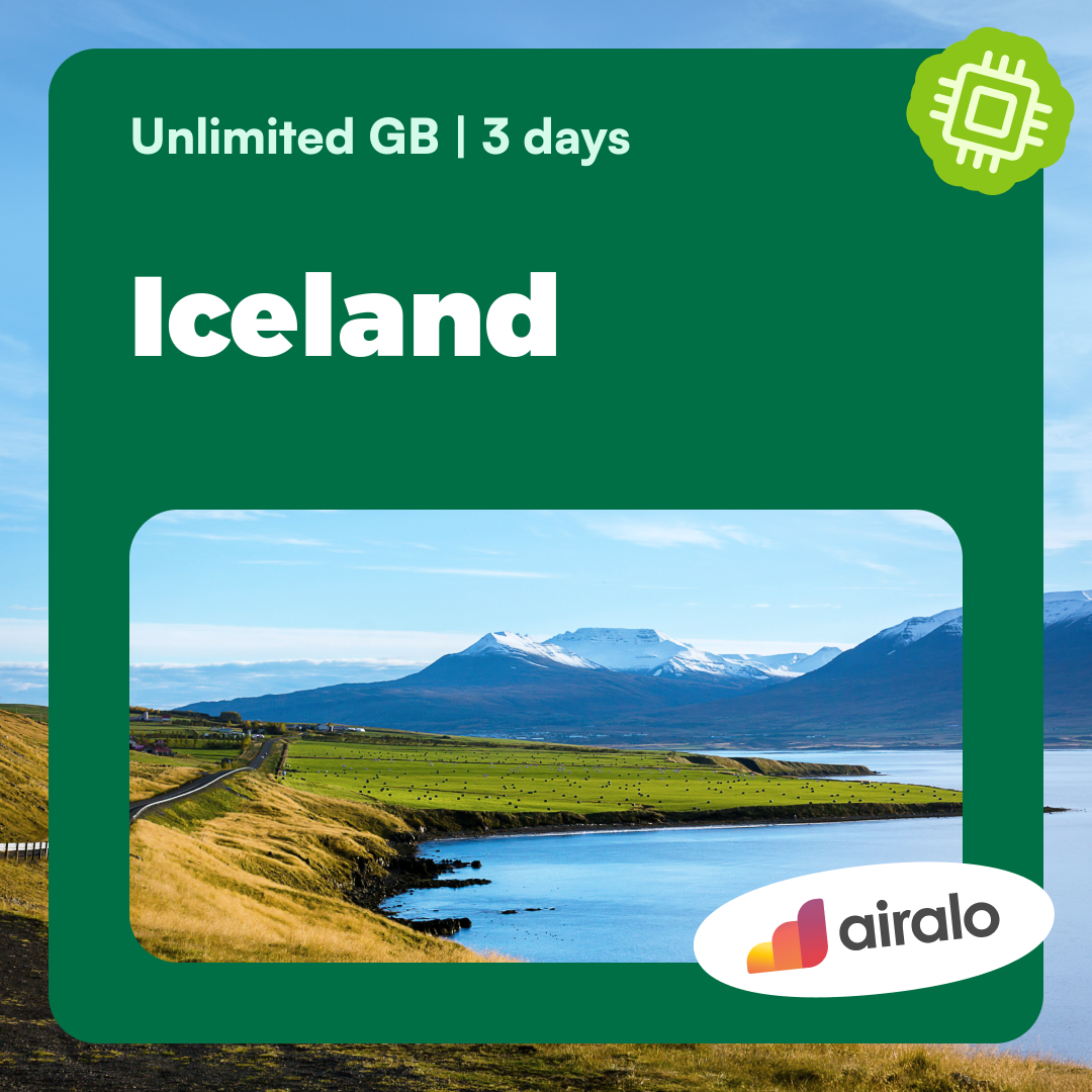 Unlimited GB Iceland travel eSIM valid for 3 days