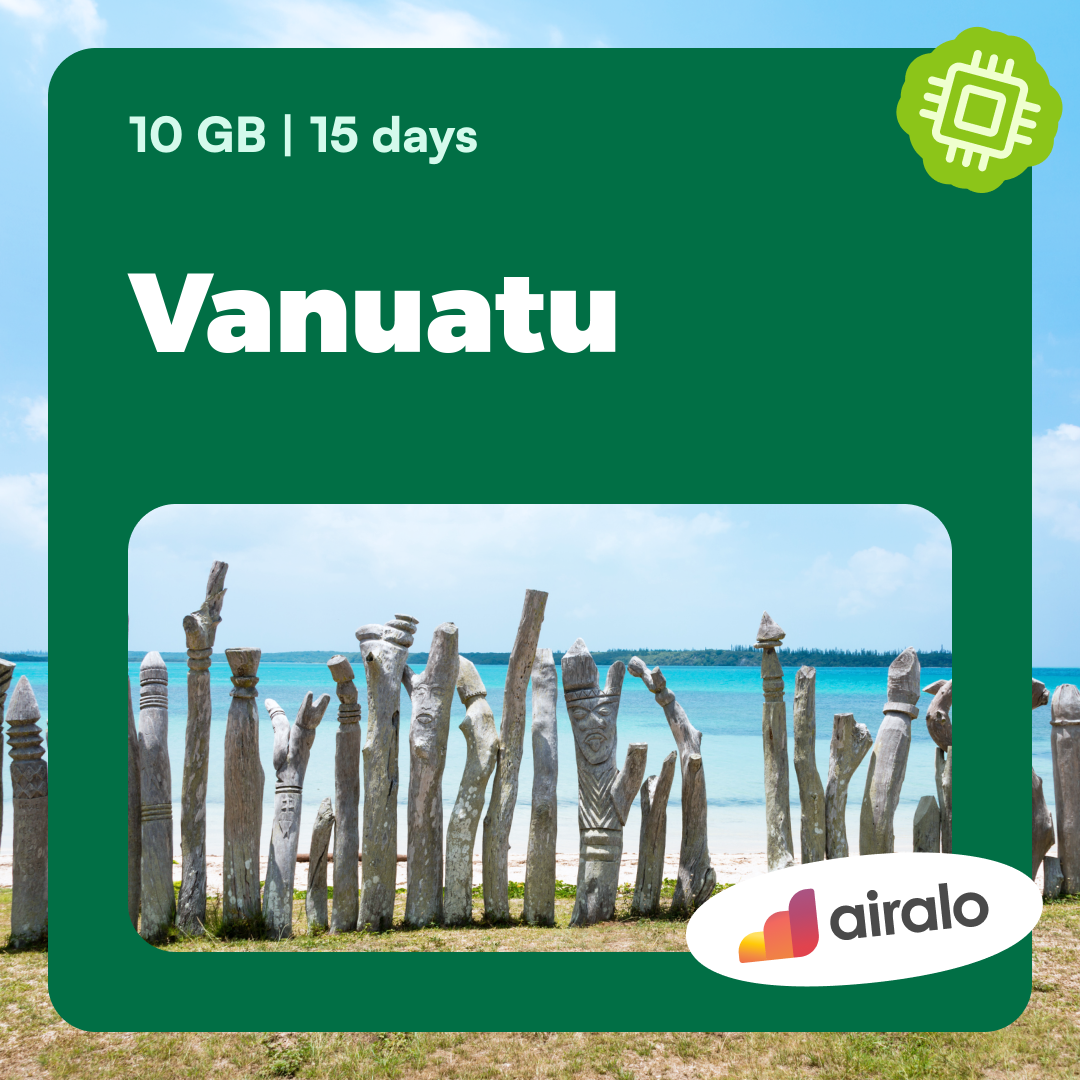 10 GB Vanuatu travel eSIM valid for 15 days