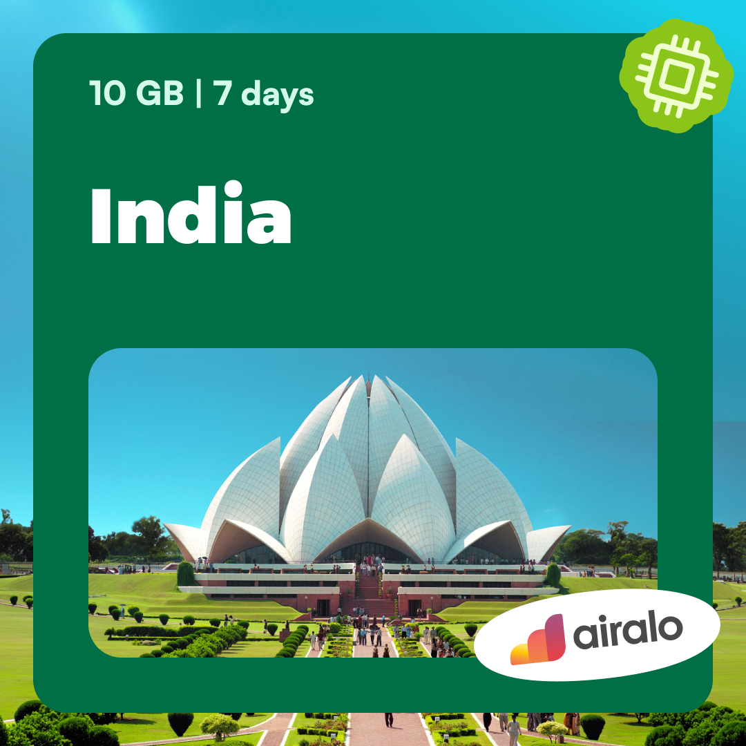 10 GB India travel eSIM valid for 7 days