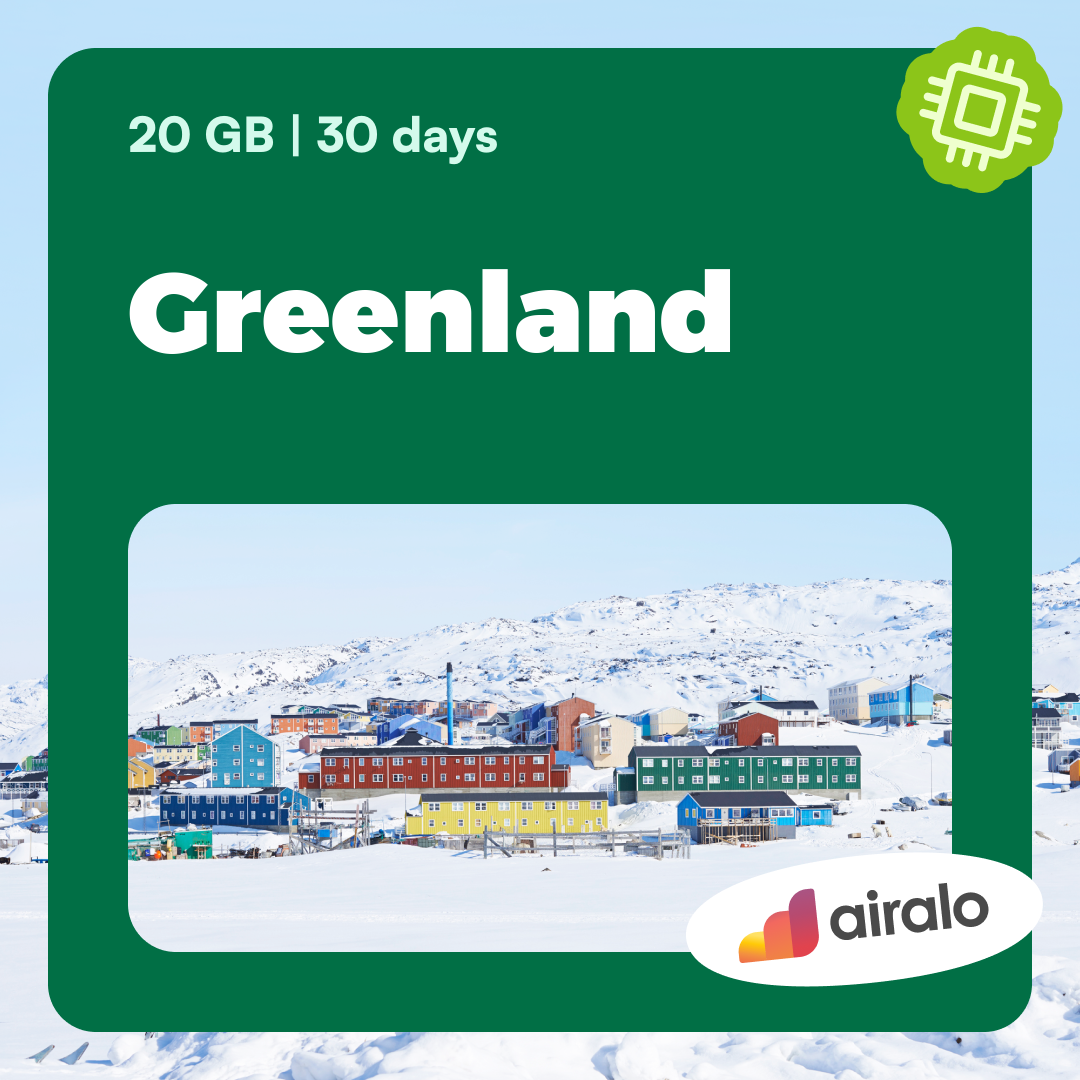 20 GB Greenland travel eSIM valid for 30 days