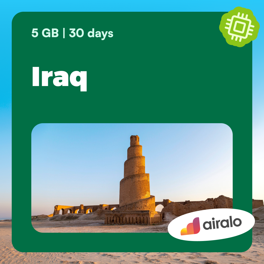 5 GB Iraq travel eSIM valid for 30 days